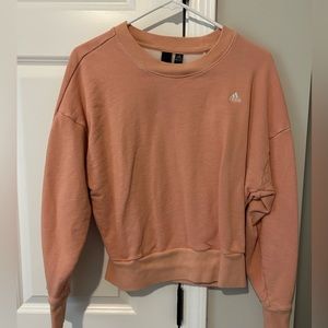 Peach colored adidas sweatshirt